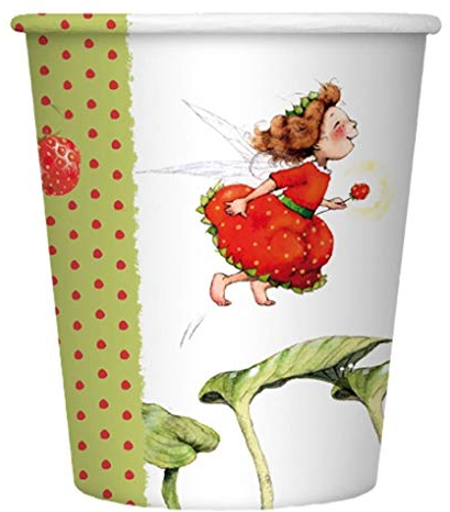 Erdbeerinchen Erdbeerfee. Pappbecher (8 Stück)