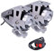 POCKETMAN 2 * U5 Motorrad Scheinwerfer, 1200LM 6500K LED Scheinwerfer für DRL Scheinwerfer mit Fernlicht/Abblendlicht/Flash 3 Modelle mit ON/OFF Schalter Schwarz Farbe