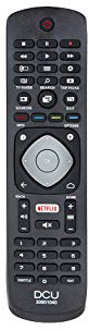 Dcu tecnologic Telecomando philips telecomando tv lcdled compatibile con philips tv pulsante per netflix nero