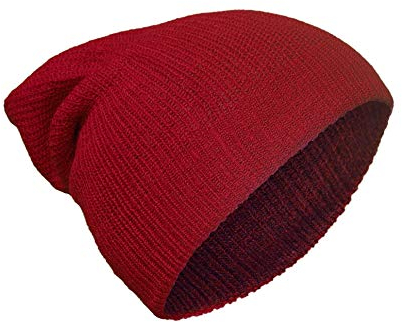 Posh Gear Damen Herren Alpaka Mütze Rettolana aus 100% Alpakawolle, rot weinrot