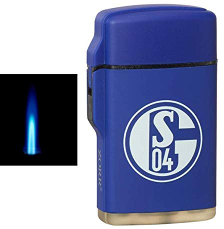 Jetflamme-Feuerzeug - Sturmfeuerzeug kompatibel FC Schalke 04 inkl. Lifestyle-Ambiente Tastingbogen