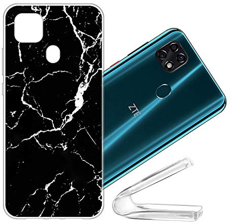 vingarshern Handyhülle ZTE Blade 10 Smart Hülle Silikon Bumper Case,Dünne Flex Weich Fallschutz Case ZTE Blade 10 Smart Silikonhülle Stoßfest Cover Schutz (Marmor Muster 02)