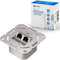 hb-digital 1x CAT 6a Netzwerkdose RJ45 2-Port STP geschirmt kompatibel mit starre LAN Kabel PoE T568A/B Standard Zinklegierung 10 Gigabit 50mm x 50mm - Ohne Gehäuse
