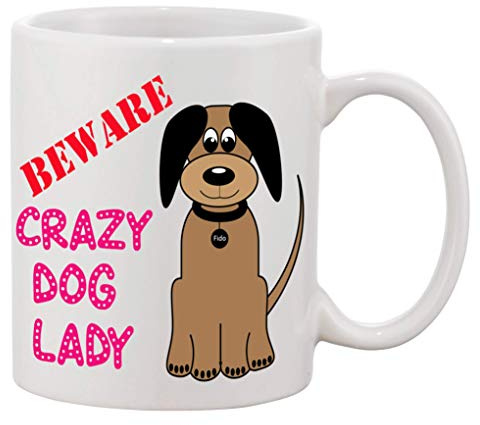 Partybitz Beware Crazy Dog Lady 11oz Ceramic Mug