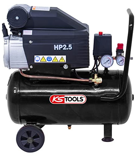 KS Tools - 165.0802 - Compresseur sur cuve 25 L - 8 bar - 2.5 CV - 220 V MONO