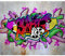 decomonkey - Papier Peint Panoramique Graffiti 450x315 cm - Décoration murale moderne – Tapisserie décorative pour chambre salon - Inscriptions murales de graffitis en anglais
