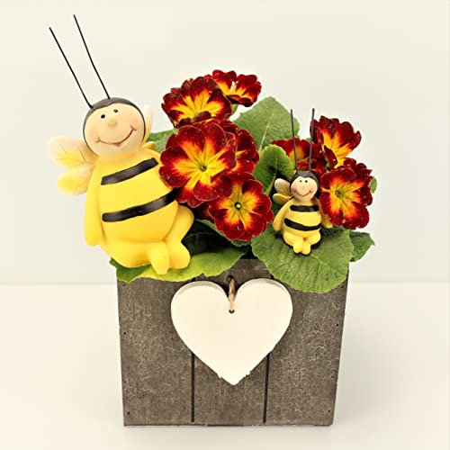 OF Gartenfiguren süsse Bienen Lilli im Set für außen - Deko Figuren Tiere Biene groß (2er Set Mix)