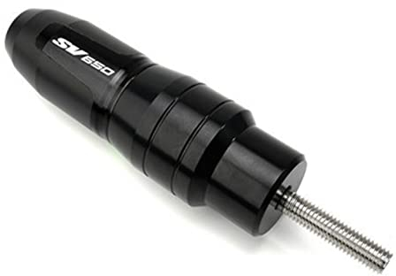 Motorrad CNC Fallschutz Auspuff Slider Crash Pad Slider Für Suzuki SV650 SV 650 SV 650X SV650X 1999-2022 Zubehör (Farbe : Schwarz)