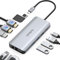 Omars Docking Station Dual Monitor, 11 in 1 USB C Hub Triple Display Multiport Adapter, USB C to Dual HDMI Adapter with 4K+VGA+Ethernet+100W Type C PD+4USB+Data for Dell/Surface/HP/Lenovo Laptop