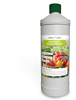 TerraDomi Blattdünger Universal | Konzentrat für Rasen, Gemüse und Beete | Spezialdünger mit wichtigen Mikronährstoffen | Für Pflanzen und Rasen im Außenbereich | 1 Liter