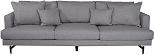 Venture Home 15581-665 Sofa, 100% Polyester, Metall, Schwarz, Grau