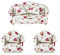 WANGCL 3-teiliges Puppenhaus-Sofa-Set für Puppenhaus-Möbel, Mini-Sofa-Set, 1/12 Puppenhaus-Zubehör für Barbie-Sofa-Dekoration