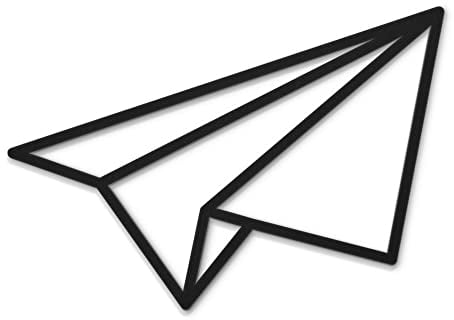 Beautiwall Origami - Decorazione da parete moderna in metallo nero, decorazione da parete rivestita in metallo, per soggiorno, bagno, camera da letto, decorazione in metallo, con strisce adesive