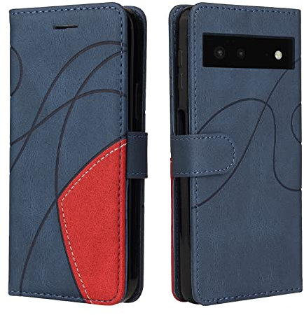 CXTcase Funda Cartera para Google Pixel 6, FuncióN Kickstand Cubre con Google Pixel 6, Funda con Tapa Google Pixel 6, Funda Movil Carcasa PU Cuero, Negro