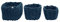 TOM TAILOR Aufbewahrungskorb, 3er Set, praktische Körbchen im Flecht-Design, stilvolle Organizer für Bad- und Kinderzimmer, dekorative Flechtkörbe, Navy