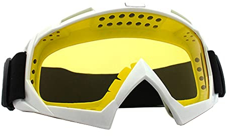 MOCNT Motorradbrille ATV Dirt Bike Brille Crossbrille Skibrille Sonnenbrille Motorradbrillen Anti Fog Schutzbrille Winddichte Motocross Brille Helmbrillen Gelb Len
