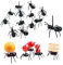 Floatdream 24 Stück Kreative Food Fork, Obst Dessert Gabel, Ameise Obstgabeln, Kreative Ameisenformen, Niedlich und Praktisch, Für Desserts, Obst und Snacks auf Partys und Galas