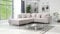 Kuechen-preisbombe Wohnlandschaft Sofa Couch Ecksofa Eckcouch Cordstoff beige + Hocker Minsk L