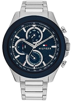 Tommy Hilfiger Multi Zifferblatt Quarz Uhr für Herren mit Edelstahlarmband