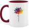 Tasse Tassen 325ml - Namaste Lotusblüte Yoga Mandala Spirit Wellness Meditation - 325 ml - Bordeauxrot - esoterik yoga-tasse joga lotusblume mug spirituelle yoga+tasse geschenke teetasse fans für