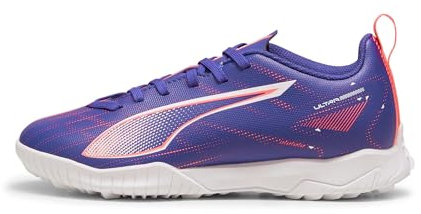 PUMA Ultra 5 Play TT JR Soccer Shoe, Lapis Lazuli White-Sunset Glow, 3.5 UK
