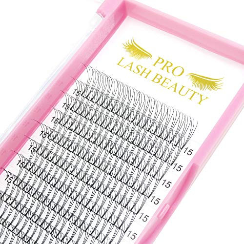 Fertigfächer 3D-C-0.10-10 kurzer Stiel Wimpernverlägerung Fertige Wimpernfächer Volumen Wimpern 0.10 C Curl(3D-C-0.10,10 mm)