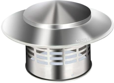 CHEMYO Kaminkappen Auspuff Regenschirm Rostfreier Stahl, Schornsteinkappen Für Kamin Im Freien, Schornstein-abzugskappe (Größe : 110mm/4.3in)