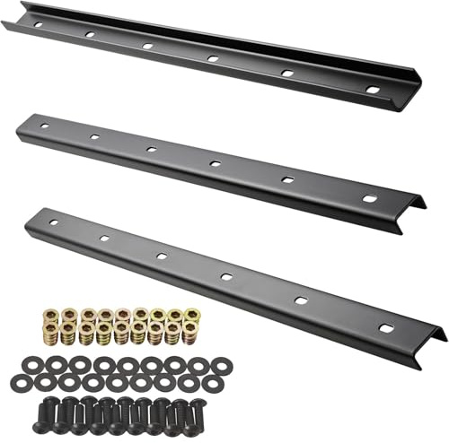 SOTOOLS 3er Set Gratleiste U-Form, 800 mm, schwarz | Verstärkungsprofil/-strebe und Unterbaustrebe zur Tischverstärkung für Tischplatten.