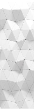 Pegatinas de nevera para cubrir puertas completas 3D autoadhesivas Blanco Rejilla 3D 50X180CM