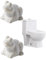 WANSHUNLMI Weiße Keramik-Frosch-WC-Bodenbolzenkappen, Frosch-WC-Bolzenkappen, niedliche Badezimmer-Dekoration, lustige Tier-Themen-Gadgets für die Toilette, einfache Installation (weißer Frosch)