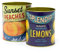 Carousel Home Set Of 2 Retro Style Vintage Fruit Storage Tins | 2 Piece Replica Food Tins Decorative Tinned Cans | Metal Storage Tins
