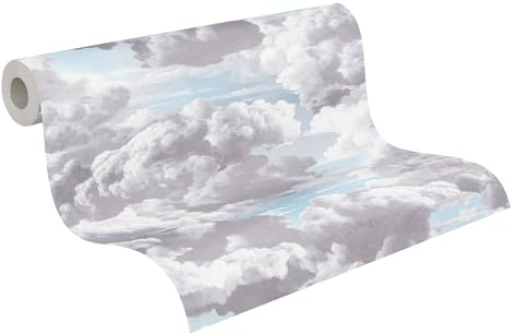 Livingwalls Vliestapete Wolken - hochwertige Designtapete Himmel Natur 399856 in Grau, Blau, Weiß - Luxustapete designed by MICHALSKY