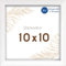 Wackadoo Bilderrahmen quadratisch 10x10 weiß Fotowand Fotorahmen mit Glasscheibe Italienisches Holz Picture frame