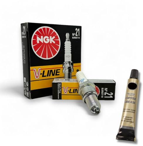 4x Zündkerzen V-Line passt für Audi 80 B3 1.6/1.8 Bj. 1986-1991 + Kupferfett