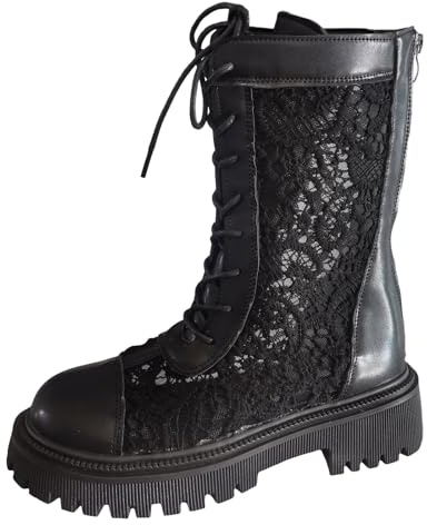 Stivali Alti Donna Stivali Donna con Tacco Numero 44 Stivaletti Estivi Donna Stivali Moto Enduro Tacchi Donna Stivali al Ginocchio Donna con Tacco Open Toe Scarpe Donna