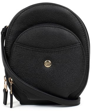 Hexagona - Telefontasche mit RFID-Stopp-Kartenhalter – kompatibel mit Handy, Kreditkarten, CNI, Führerschein, Reisepass und Graukarte – für Damen – Kollektion Luna, Schwarz, Klassisch