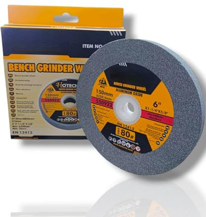 Disco Mola Pietra Abrasiva Per Smerigliatrice Da Banco 150mm 150x32x16 Grana 80