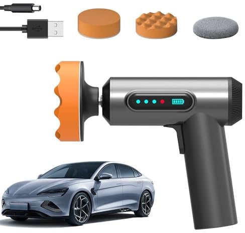 Vmxlso Cordless Car Polisher, Car Polishers and Buffers Kit, 2000mAh Car Buffer Polisher Machine, 20000 RPM Speed, 3 Polishing Pads,Cordless Car Buffing Machine, Machine Polisher for Car Care Clean