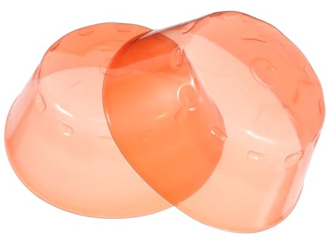 Orange Abs Rauchmelder Schutzhaube, Alarmabdeckung, 2 Stück | Einkaufszentren und Zuhause, Einfache Montage, Wiederverwendbar, Detektorkappe