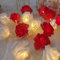 Gukasxi Rose Fairy Lights, 6 m Rose Flower Fairy Lights with 40 LEDs Battery Operated Rose Flower String Lights for Valentine's Day, Christmas, Wedding, Birthday, Party, Bedro (Red+White)
