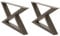 vidaXL Pieds de Table Basse 2 pièces Acier Naturel 70 x (30-31,3) cm Acier