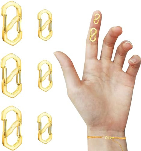 Necklace Shortener,Lobster Clasps,6 Pcs Gold Double Opening Necklace Clasp Bracelet Clasps,Bracelet Clasps and Closures for Jewelry Making and Repair