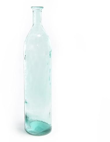 Decor Space Vaso a forma di bottiglia grande in vetro, decorazione per arredo casa da 56 cm