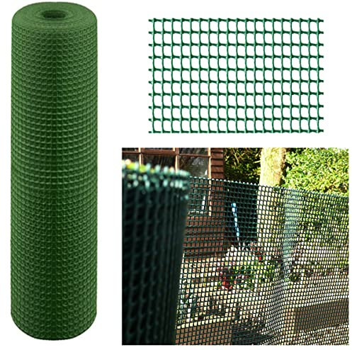 Malla plastica cuadrada 1m de altura (Blanca o verde) - Hueco 10mm x 10mm (Verde (5m largo))