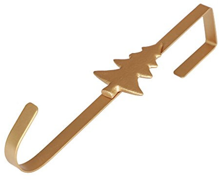 Christmas Metal Wreath Hanger Gold Tree Design Wreath Holder Hook - 29cm