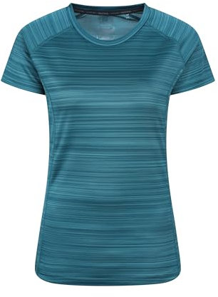 Mountain Warehouse Endurance Womens T-Shirt - IsoCool Ladies Top, UV Protection UPF30+ Tee, Breathable & High Wicking - for Spring Summer, Running, Travelling Teal Women's Size 10