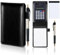 KXF A7 Leder-Notizbuch, klein, Einkaufs-Notizblock, handliches Notizblock, liniert, Reporter, mit Stift und Taschenrechner, barer Schreibblock, 80 Seiten