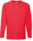 Fruit of the Loom Valueweight Long-Sleeved T-Shirt - Red - Large