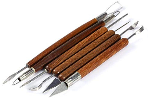 6 Stücke Wachsschnitzer Werkzeuge, Ton Sculpting Set Wachs Carving Keramik Modellierwerkzeuge für DIY Carving Handwerk