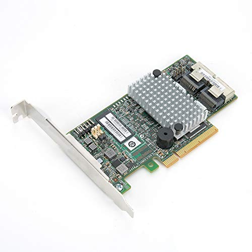 ASHATA Tarjeta controladora SAS, Ocho Puertos 6Gbs 512M Raid Main Control Disk Raid Contreller, Potente Controlador Raid Estable